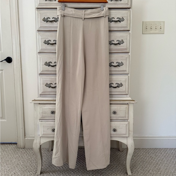 Vici Beige Wide Leg Pants - Picture 2 of 6